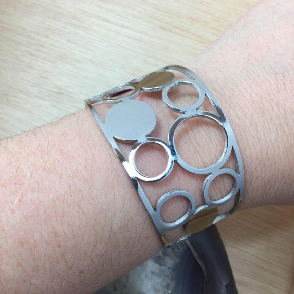 AlphaVariable Jewelry - Stainless Steel Geometric Cuff Bracelet